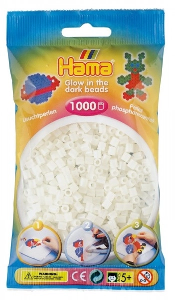 Strygeperler Hama MIDI lyser i mørket 1000 stk. i pose