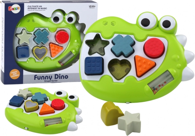 Sanse-sorter dinosaur med melodier til de mindste