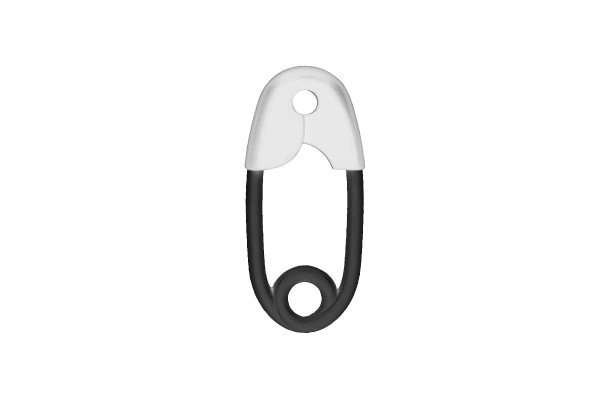 Rasleknapp plast 12cm sort-hvid 12x19cm i pose 0+