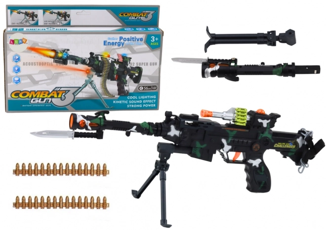 Militær riffel over skulderen Lys lyd 50 cm
