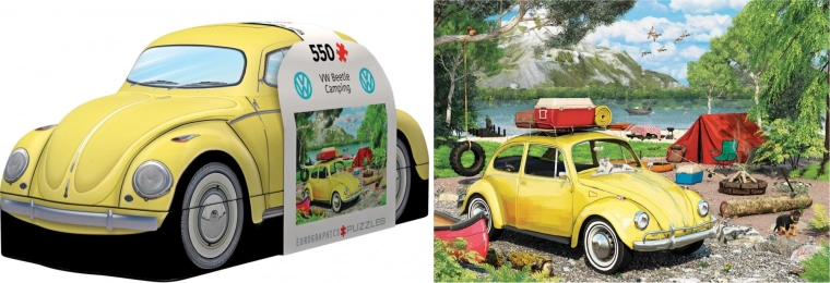 Puslespil i metalæske VOLKSWAGEN Boble på camping 550 brikker