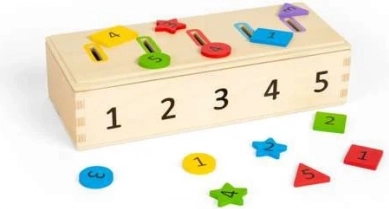 Bigjigs Toys sortering af farver, former og tal