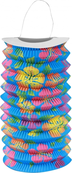 Farverig sammenklappelig lanterne Hawaii 15 cm