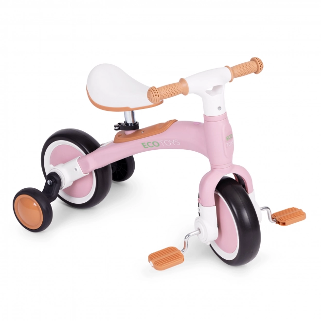 Balanceløbecykel med pedaler - træningshjul 3-i-1 ECOTOYS
