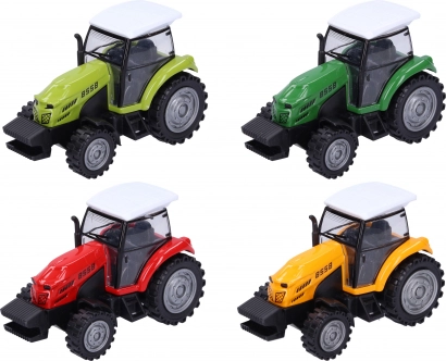 Metaltraktor med pull-back 10,5 cm