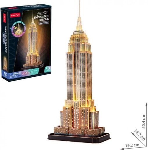 Lysende 3D-puslespil Empire State Building natudgave 37 brikker