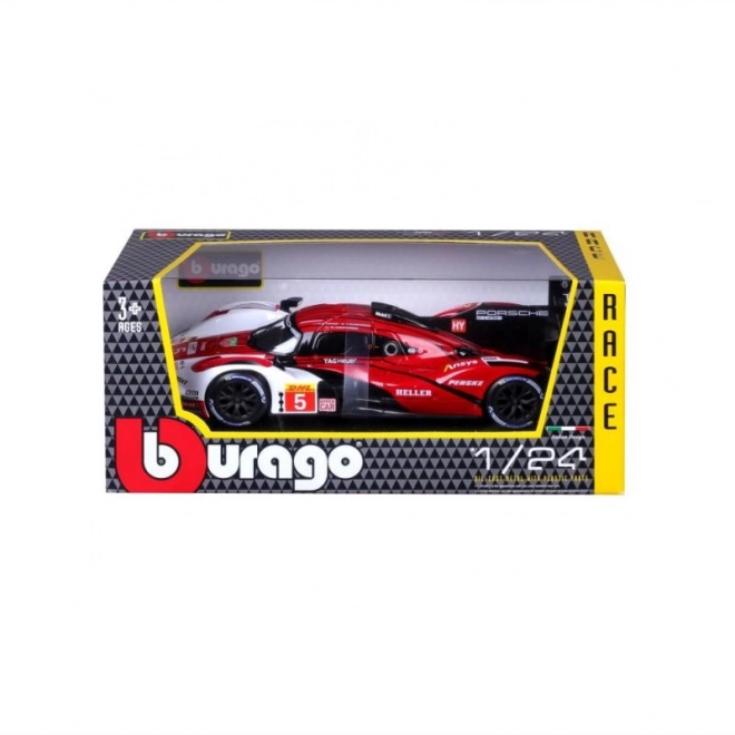 Bburago 1:24 Racing - Porsche 963 - Hvid/Rød #5