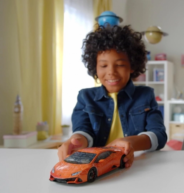 Puslespil 108 brikker 3D Køretøjer Lamborghini Huracan Evo Arancio