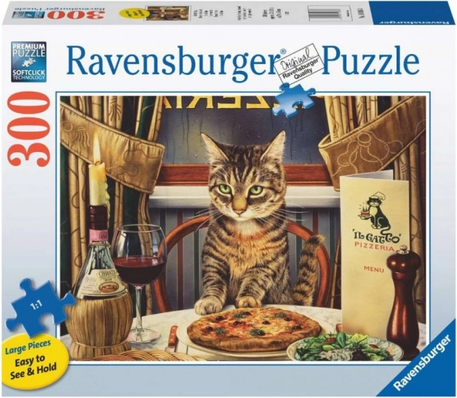 Puslespil 2D Stor Format - Middag alene 300 brikker