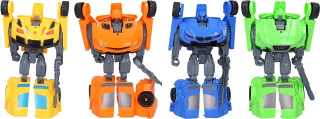 Autorobot 14 cm med våben – transformerende bil-robot