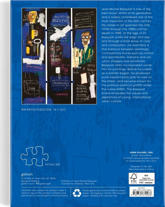 Puslespil Basquiat: Hornspillere 500 brikker