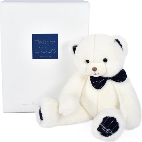 plysbamse med mørkeblå butterfly 30 cm – Doudou Histoire d’Ours
