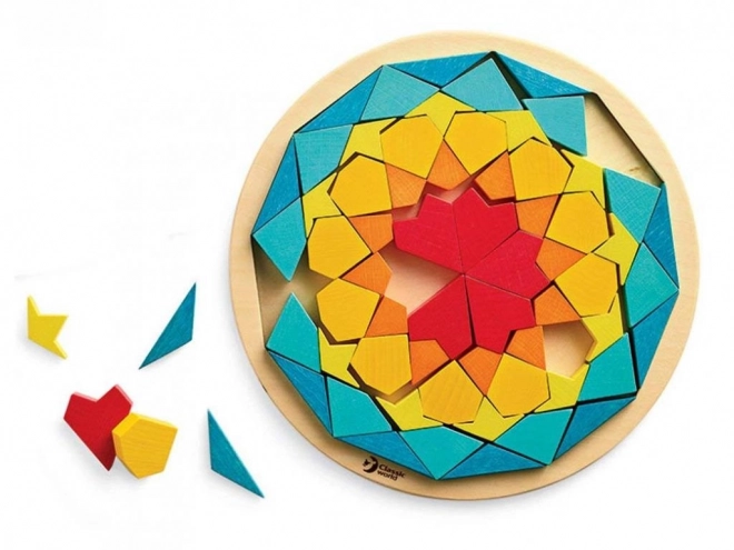 Montessori puslespil mandala - mønstre, former og farver