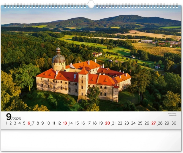 Vægkalender Panoramata Tjekkiet 2026