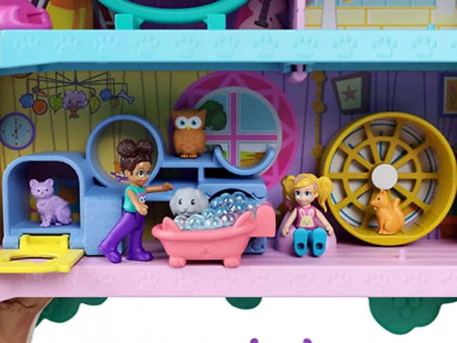 Polly Pocket Sæt figurer Dyre-eventyr Træhus