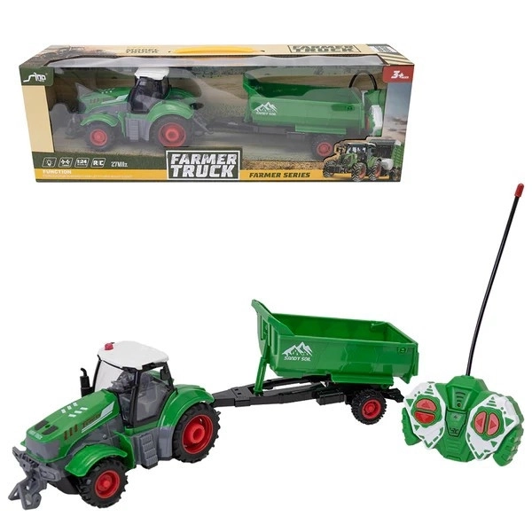 Sjov RC traktor med trailer