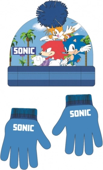 Sonic hue og handskesæt blå