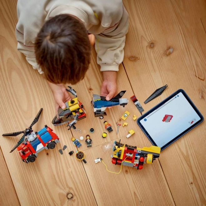 LEGOae City 60462 Remix: Helikopter, Brandbil og Ubåd