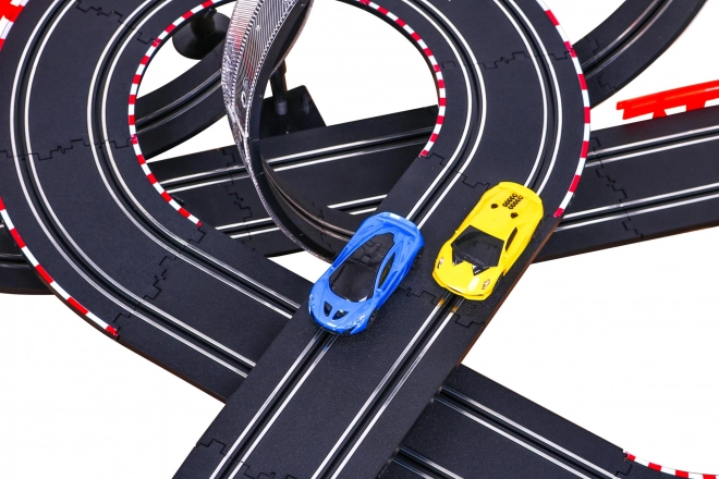 Børne racerbanesæt med loops og belysning