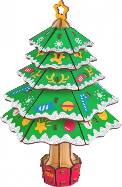 woodcraft træ 3D-puslespil juletræ