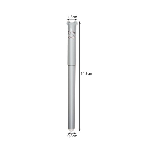 Viskelæderpenne med dyr - 4 stykker