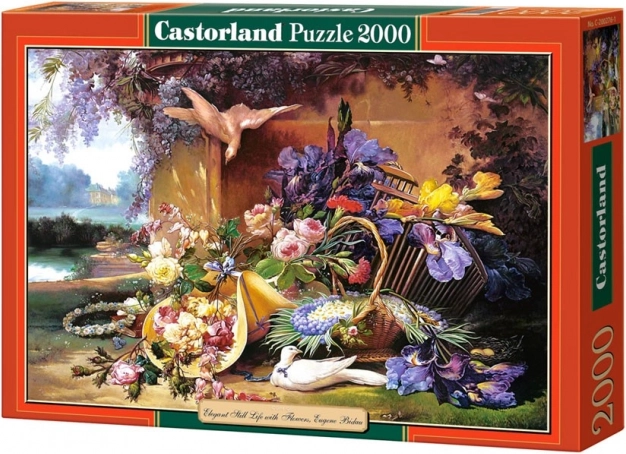 Puslespil 2000 brikker – Elegant stilleben med blomster, Eugene Bidau