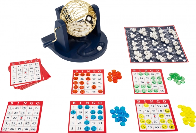 Familiespil bingo med lodtræknings-tromle