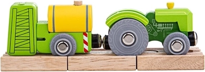 Bigjigs Rail traktor med trailer – grøn