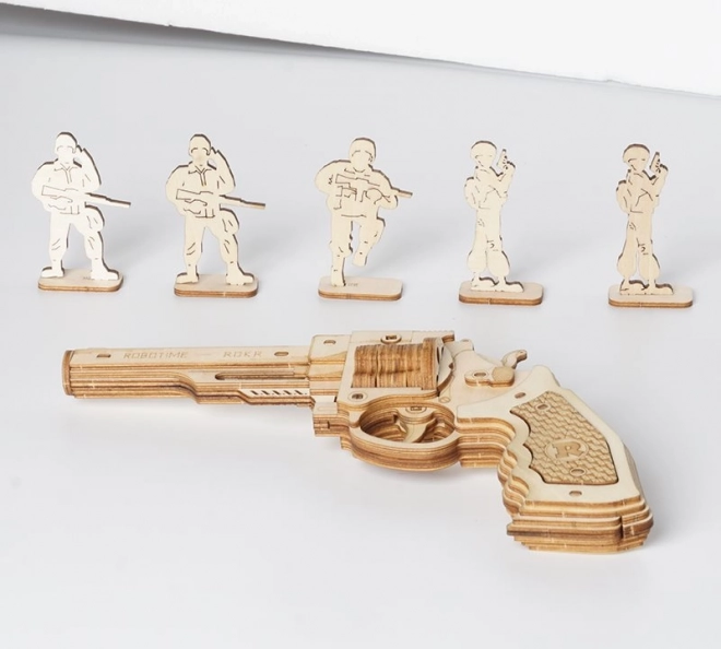 RoboTime 3D træ mekanisk puslespil Revolver Corsac