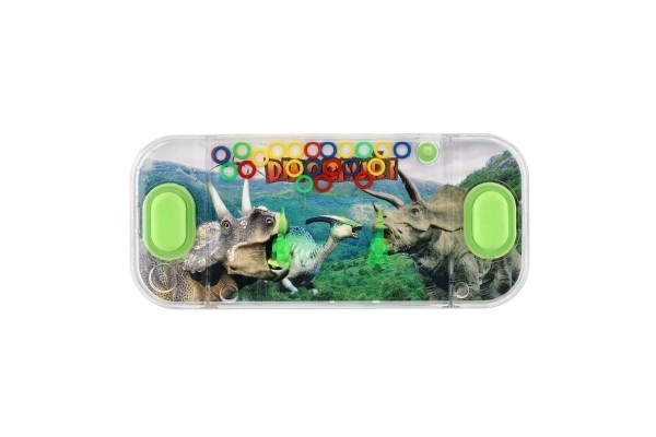 Vandspil puslespil 15,5x7cm plastik dinosaurus 4 typer 24 stk i æske