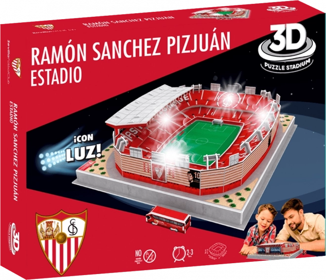 Lysende 3D-puslespil stadion Ramón Sánchez-Pizjuán - FC Sevilla