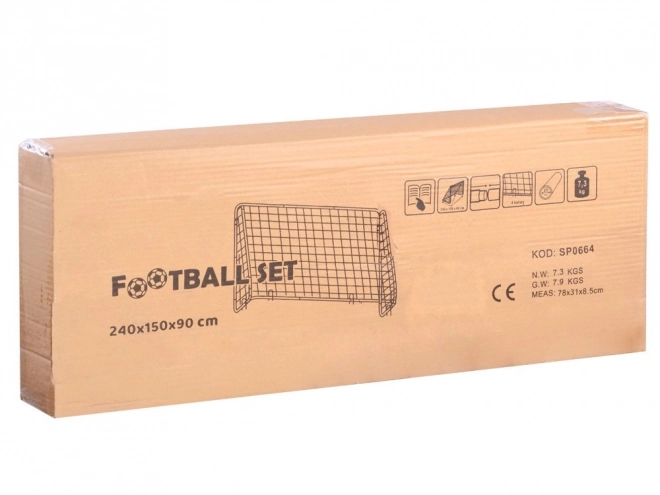 Fodboldmål til børn 240x150x90cm