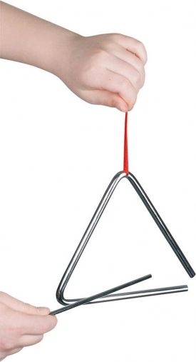 Stor metal-trekant instrument