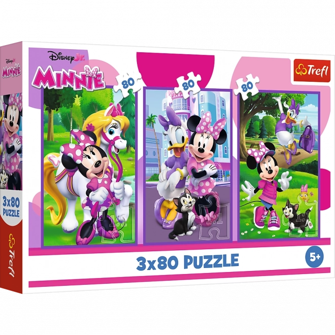 Puslespil 3x80 Minnie og venner fra Disney Trefl