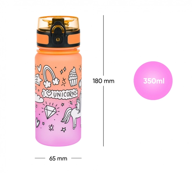 BAAGL Tritanflaske til drikke Gradient Enhjørning 350 ml