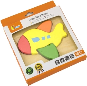 Viga træ mini-puslespil flyvemaskine