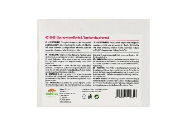 Prinsesse smykkeskrin 3 skuffer afklappelig top med spejl træ 16x12,5x12cm i kasse