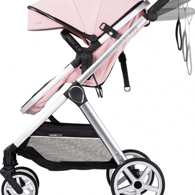 Barnevogn Chipolino Vista 2v1 Lyserød Marshmallow