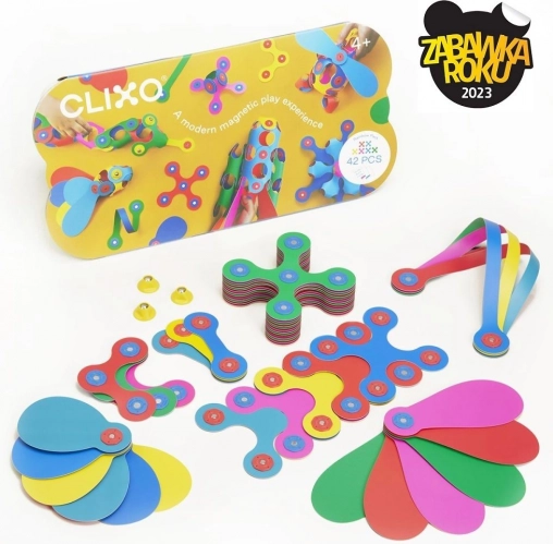 Clixo Rainbow magnetisk byggesæt 42 stk