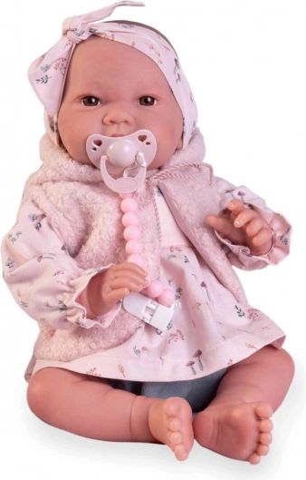 Realistisk babydukke Sweet Reborn Nica med blødt stofkrop 42 cm