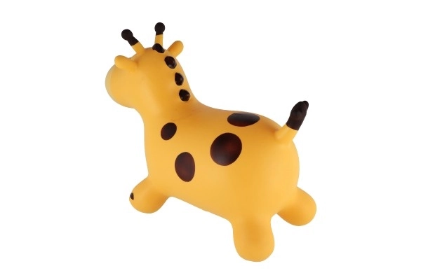 Hoppegynge Giraf - Gummi, Pastellyserød