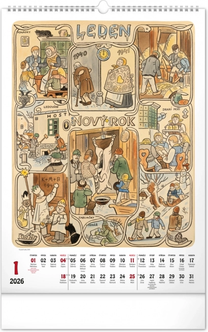 Vægkalender Josef Lada 2026