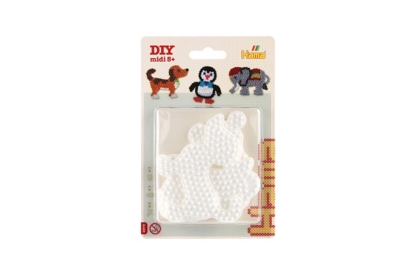 Underlag til strygeperler Hama MIDI elefant, pingvin, hund plast 3 stk på kort 12x18x3cm