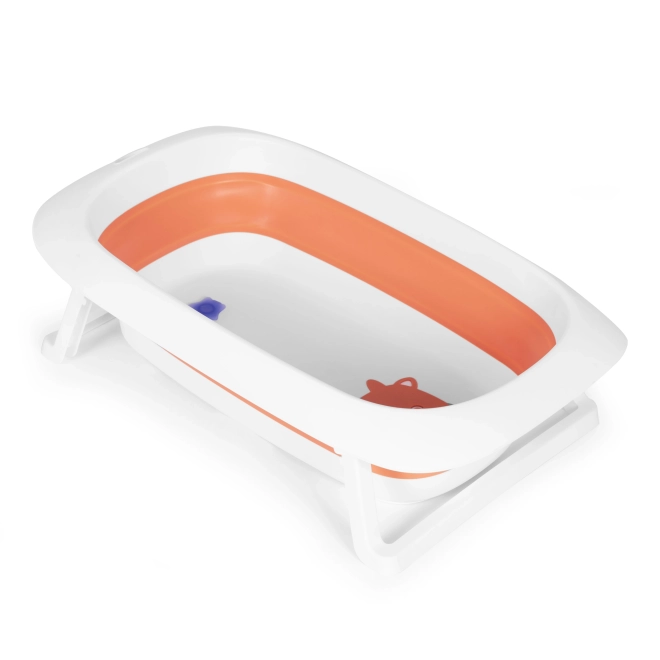 Børnebadekar - foldbart badekar med afløb 81 cm - ECOTOYS – orange