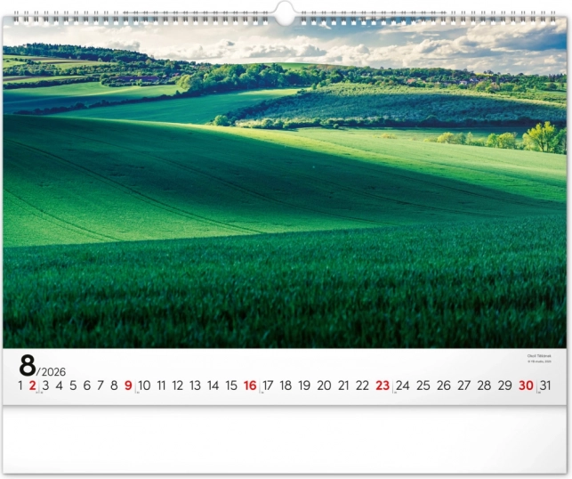 Vægkalender Panoramata Tjekkiet 2026