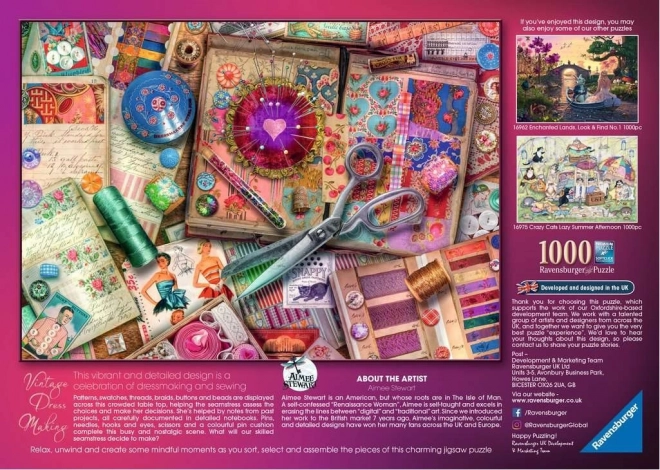 Ravensburger puslespil Høj Skrædderkunst 1000 brikker