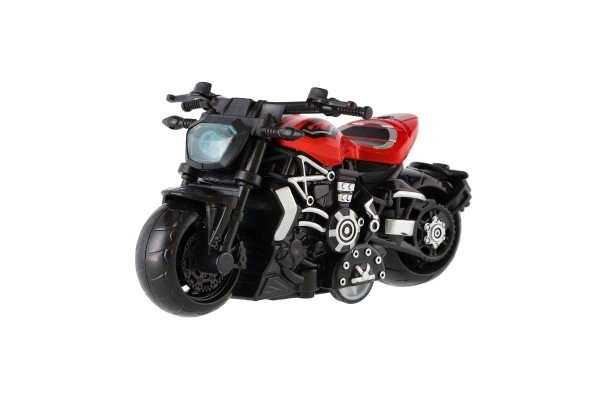 Motorcykel metal/plast 10 cm til tilbagespænding mix farver