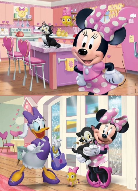 Træpuslespil Minnie 2x25 brikker