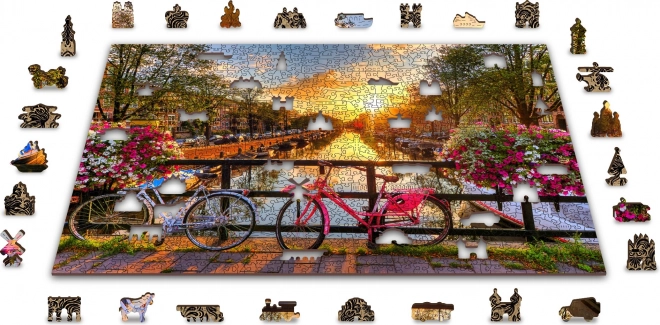 WOODEN CITY Træpuslespil Amsterdamske hjul 1010 brikker