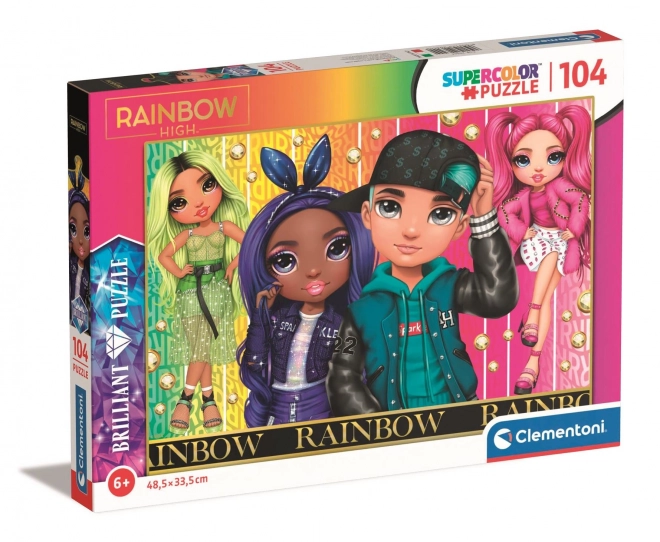 Clementoni puslespil Rainbow High: Jade, Krystal, River og Stella 104 brikker